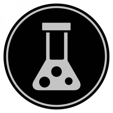 Kimyasal şişesi siyah madeni para