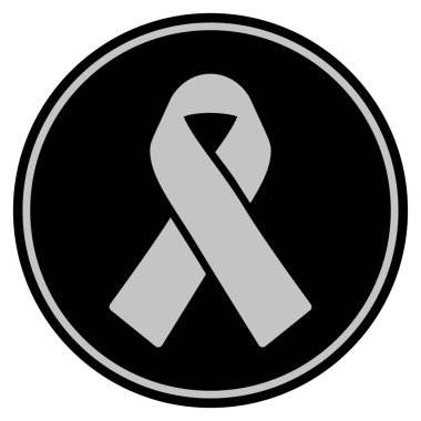 Yas şerit siyah madeni para