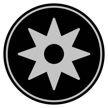 Yeni yıldız etiket siyah madeni para