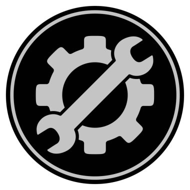 İsteğe bağlı dişli siyah madeni para