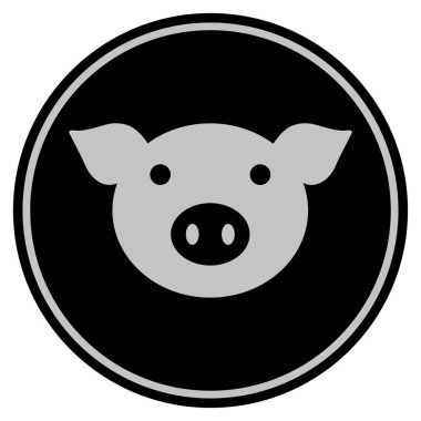 Domuz kafası bozuk para siyah