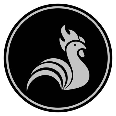 Horoz siyah madeni para