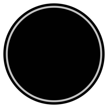 Yuvarlak şablon siyah madeni para