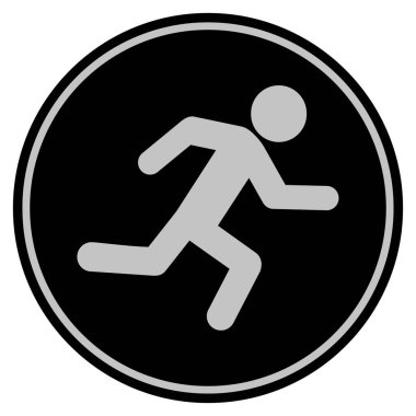 Çalışan adam siyah sikke