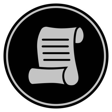 Komut dosyası rulo siyah madeni para