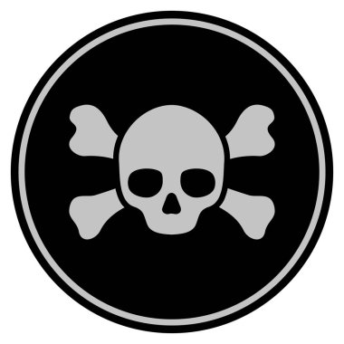 Kafatası ölüm siyah madeni para