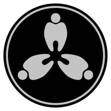 Stomatology siyah madeni para