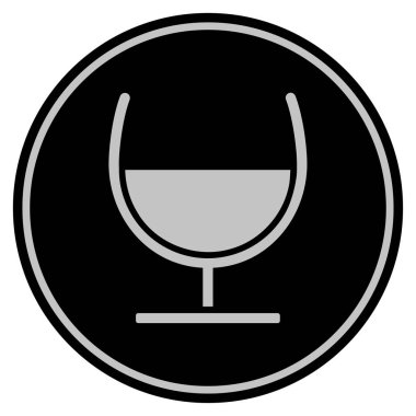 Cam şarap siyah madeni para