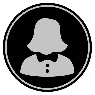 Kadın siyah madeni para