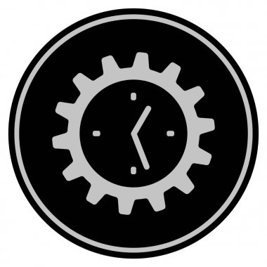 Zamanlı çalışma dişli siyah sikke