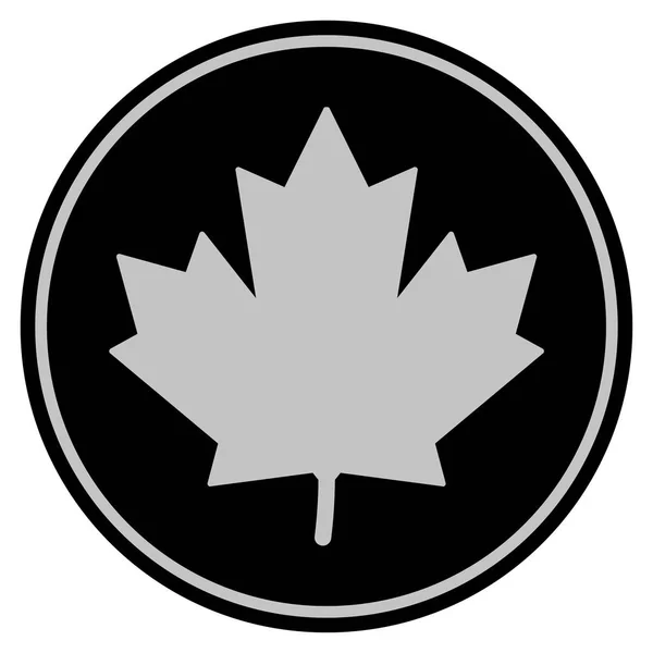 Maple Leaf munt Black — Stockvector