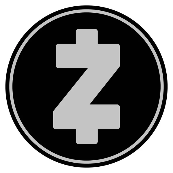 Zcash schwarze Münze — Stockvektor