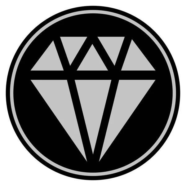 Moneda de diamante negro — Vector de stock
