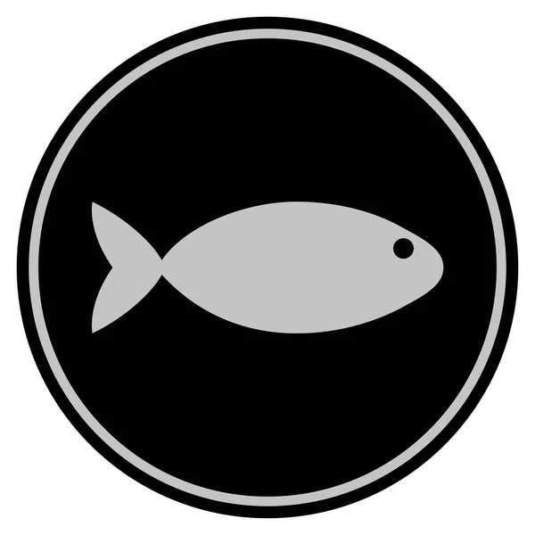 Moeda preta de peixe —  Vetores de Stock
