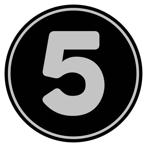 Vijf zwarte munt — Stockvector