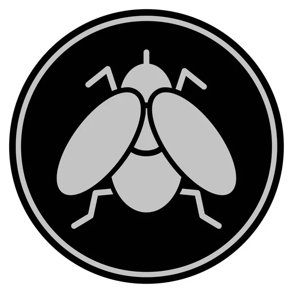 Mosca de insectos moneda negra — Vector de stock