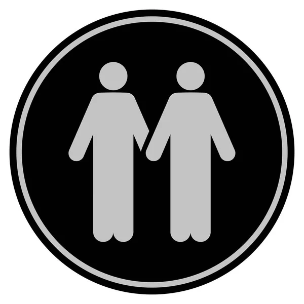 同性恋夫妇黑硬币 — 图库矢量图片