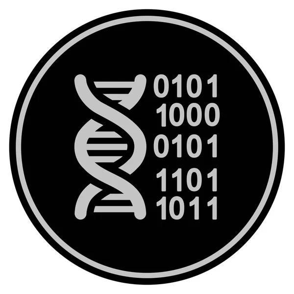 基因组黑硬币 — 图库矢量图片