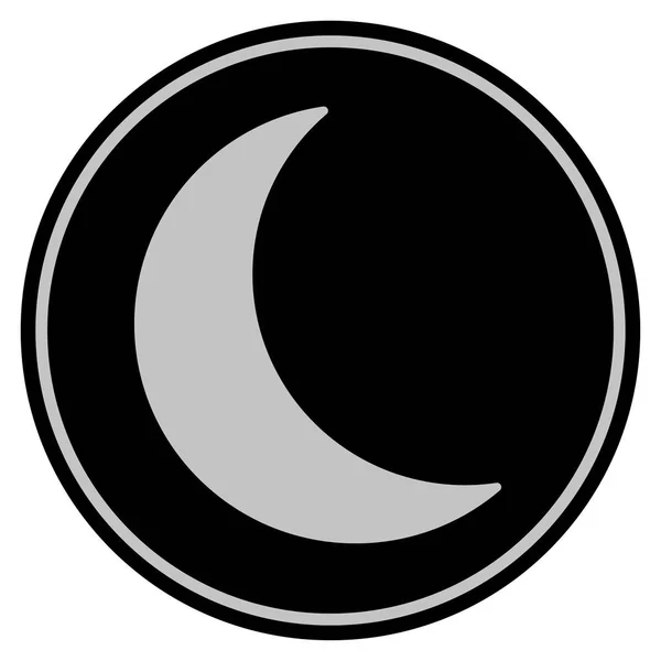 Moneda Luna Negro — Vector de stock