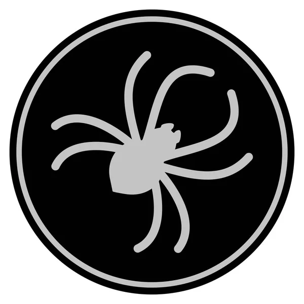 Parasite Spider Black Coin — Stock Vector