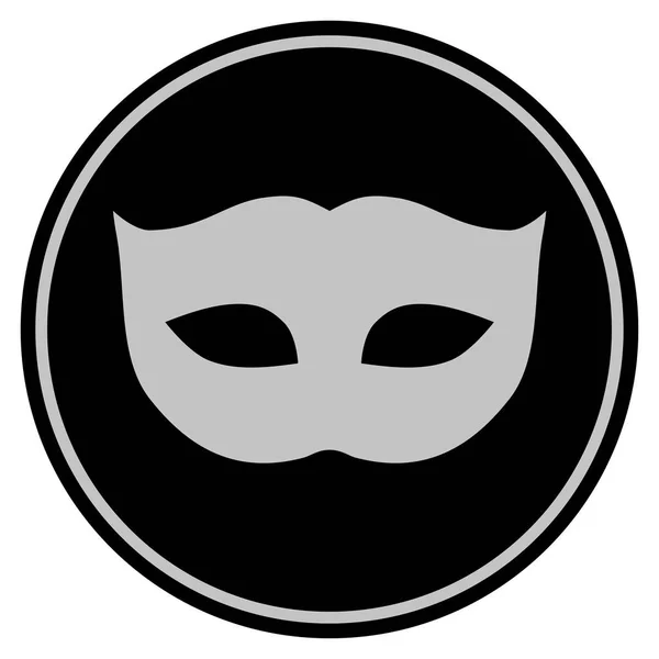 Máscara de Privacidad Moneda Negra — Vector de stock
