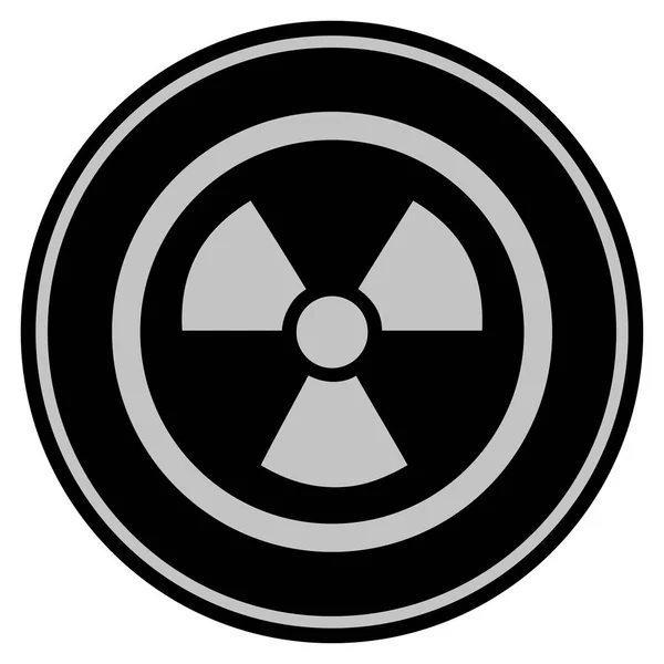 Радиоактивная черная монета — стоковый вектор