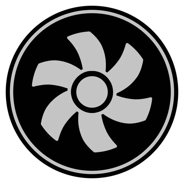 Rotor Black Coin — Stock Vector