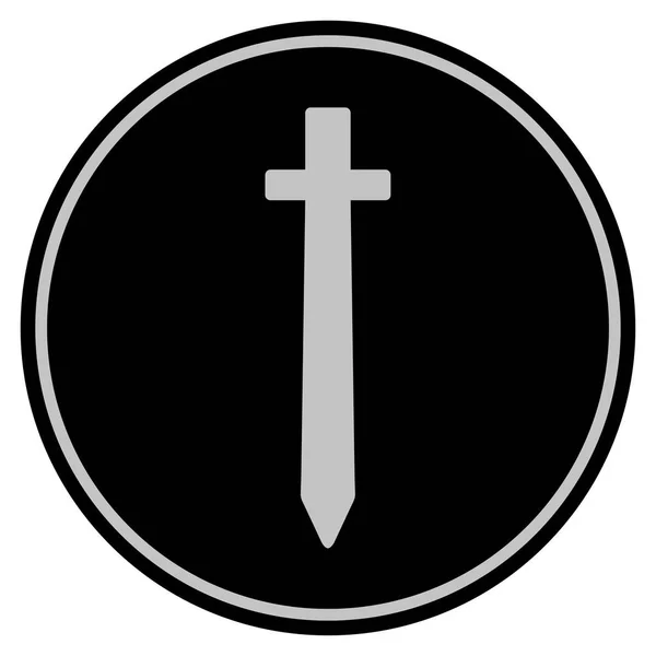 Epée symbolique pièce noire — Image vectorielle