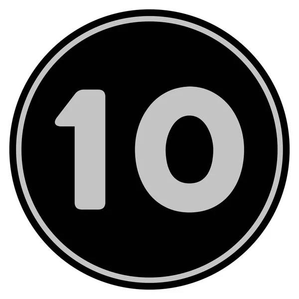 10 黒コイン — ストックベクタ