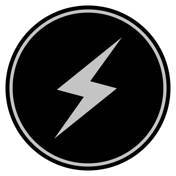 Thunderbolt pièce noire — Image vectorielle