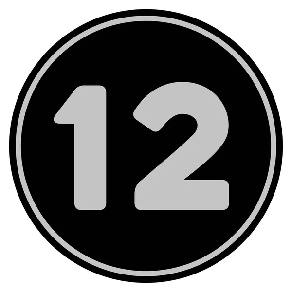 12 黒コイン — ストックベクタ