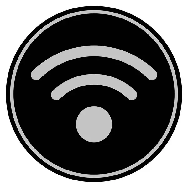 Wi-Fi μαύρο Coin — Διανυσματικό Αρχείο