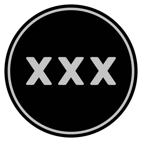 XXX Black Coin — Stock Vector