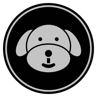 Köpek yavrusu siyah madeni para