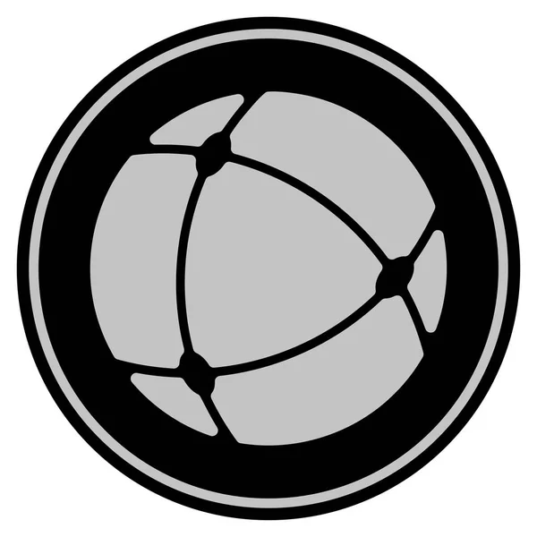 インターネット球黒コイン — ストック写真