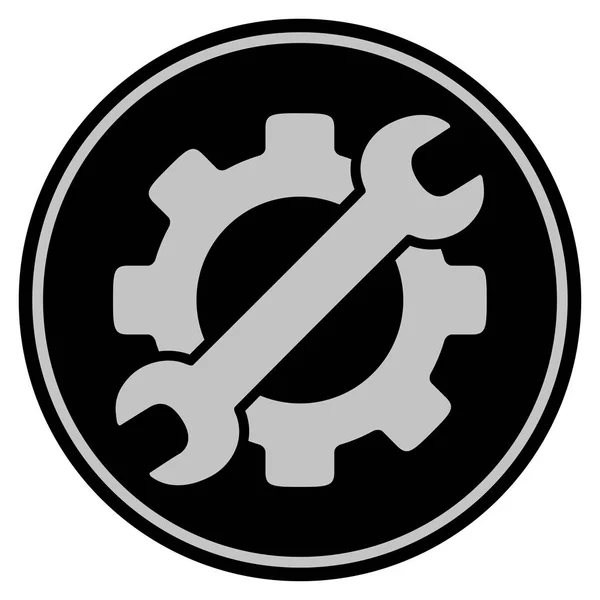 省略可能なギア ブラック コイン — ストック写真