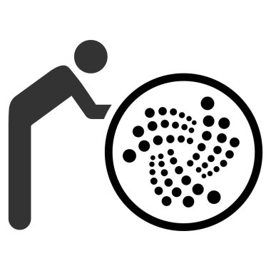 Kişi haddeleme Iota düz simgesi