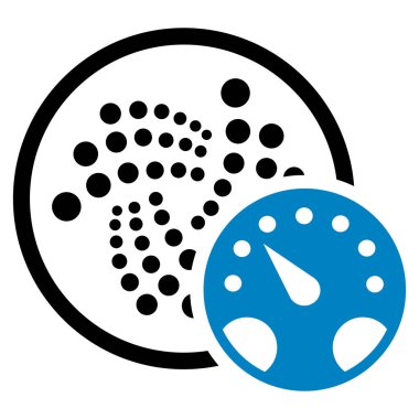 Iota ölçer düz simgesi