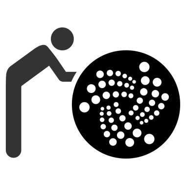 Kişi haddeleme Iota düz simgesi