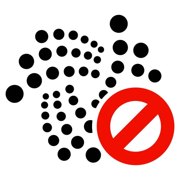 Stop Iota platte pictogram — Stockvector