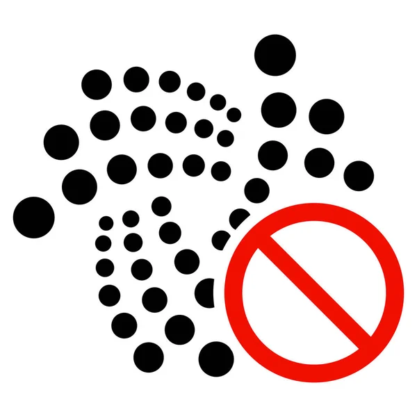 Verboden Iota platte pictogram — Stockvector