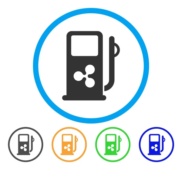 Ondulazione stazione di servizio Icona arrotondata — Vettoriale Stock