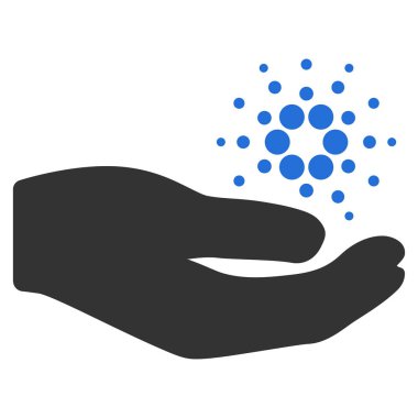 Cardano maaş el düz simgesi