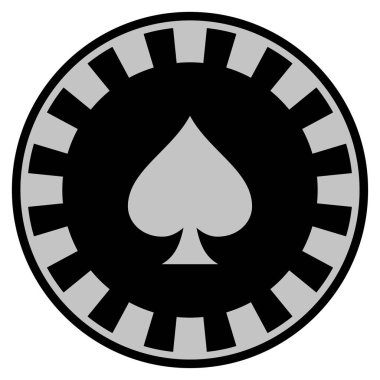 Tepeler takım elbise siyah Casino çip