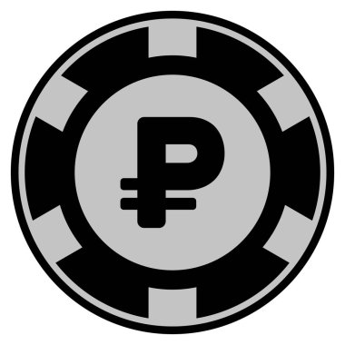 Rublesi siyah Casino çip