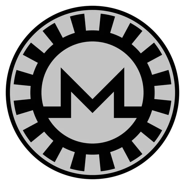 Monero чорний казино чіп — стоковий вектор