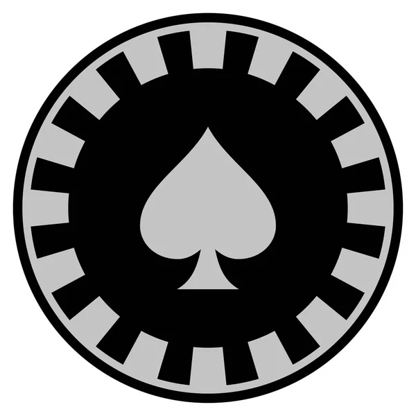 Peaks Suit Black Casino Chip — Stock Vector