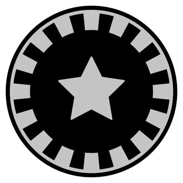 Fichas de Casino negro estrellas de 5 dedos — Vector de stock
