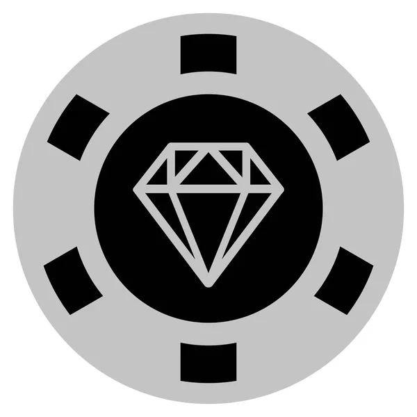 Black Diamond Casino Chip —  Vetores de Stock