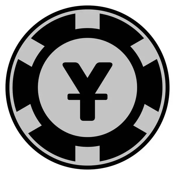 Yen Black Casino Chip — Stock vektor